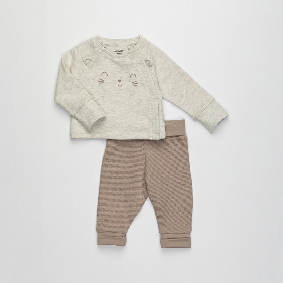 Manor Baby 2er Set Maus Pyjama-Set 