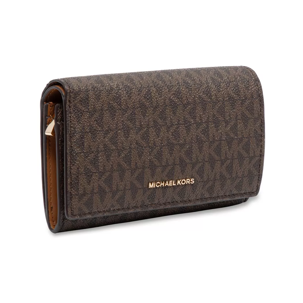 Michael Kors pour femme. 32T5GJ6D9B Portefeuille Jet Set Large Marron (OSFA), Casuel, PVC