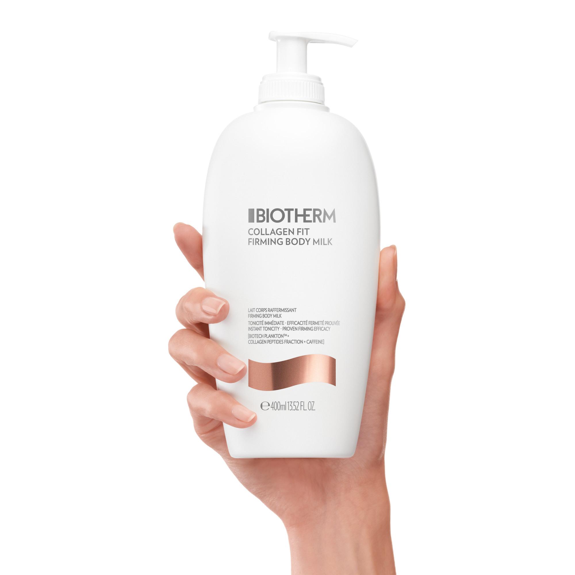 BIOTHERM  Latte corpo Collagen Fit con Biotech Plankton™, frazione peptidica di collagene e caffeina 