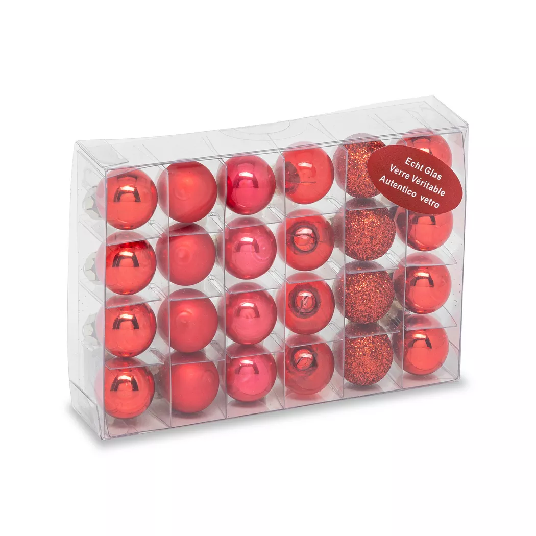 Manor - Weihnachtskugel Set, 2CMDU, Rot