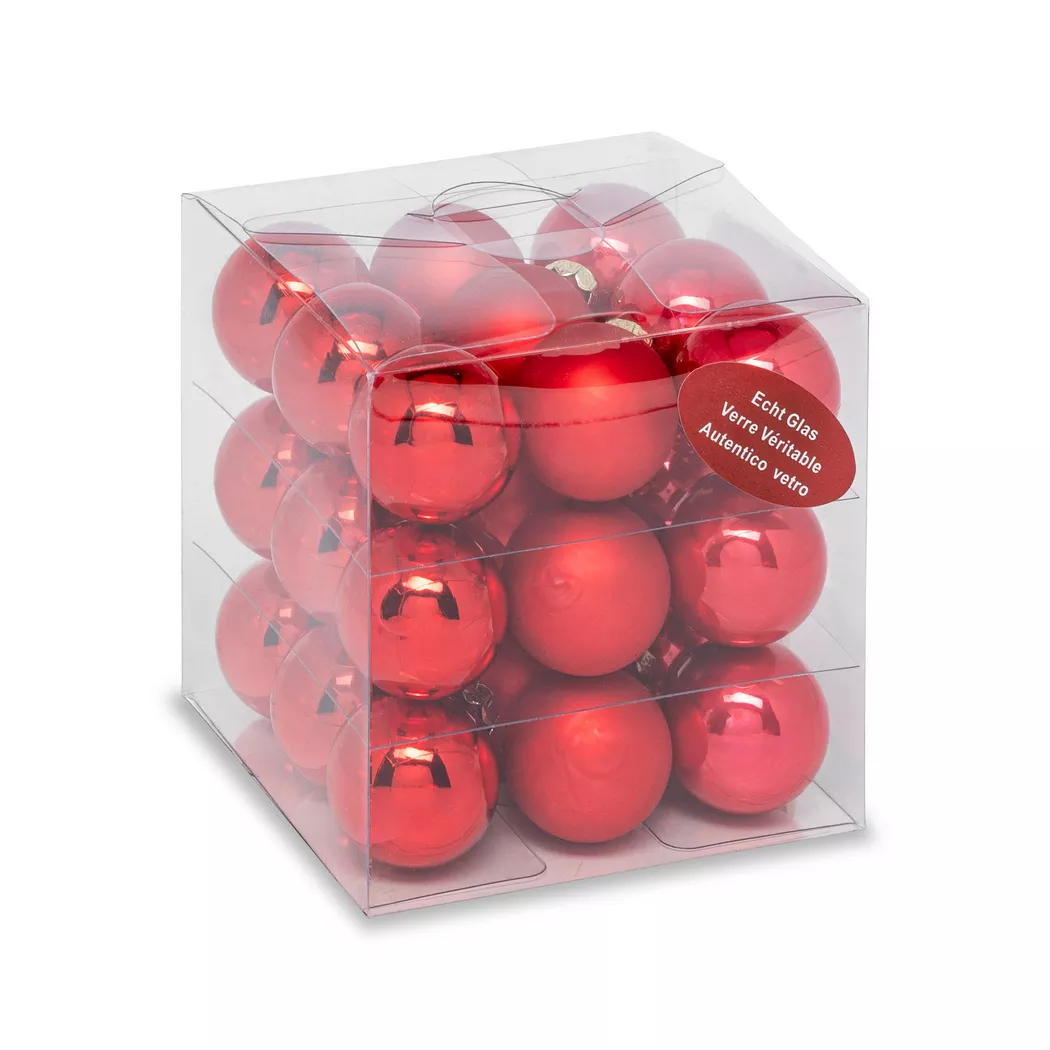 Manor - Weihnachtskugel Set, 3CMDU, Rot