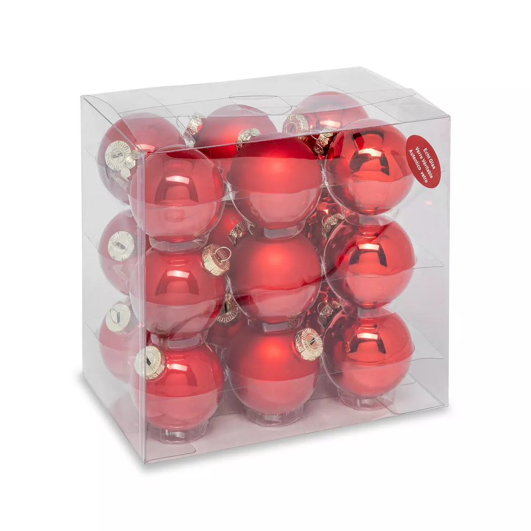 Manor - Weihnachtskugel Set, 6CMDU, Rot