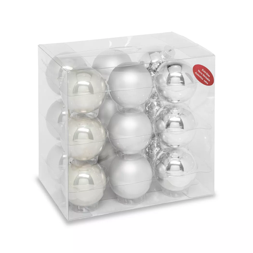 Manor - Weihnachtskugel Set, 6CMDU, Silberfarben