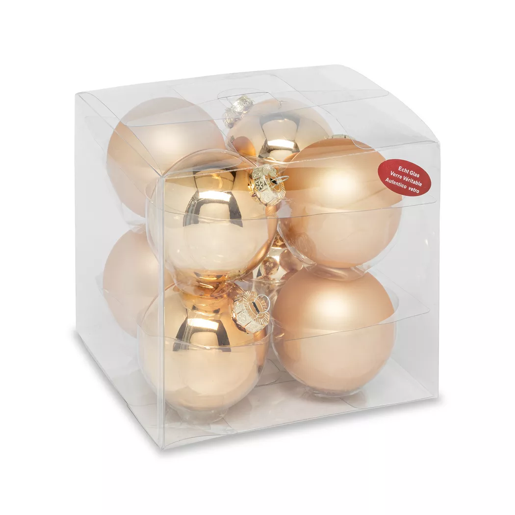 Manor Weihnachtskugel Set, Goldfarben, 8 cm 2