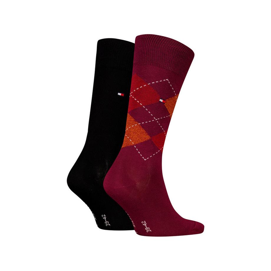 TOMMY HILFIGER Lot de 2 paires de chaussettes hauteur mollet  