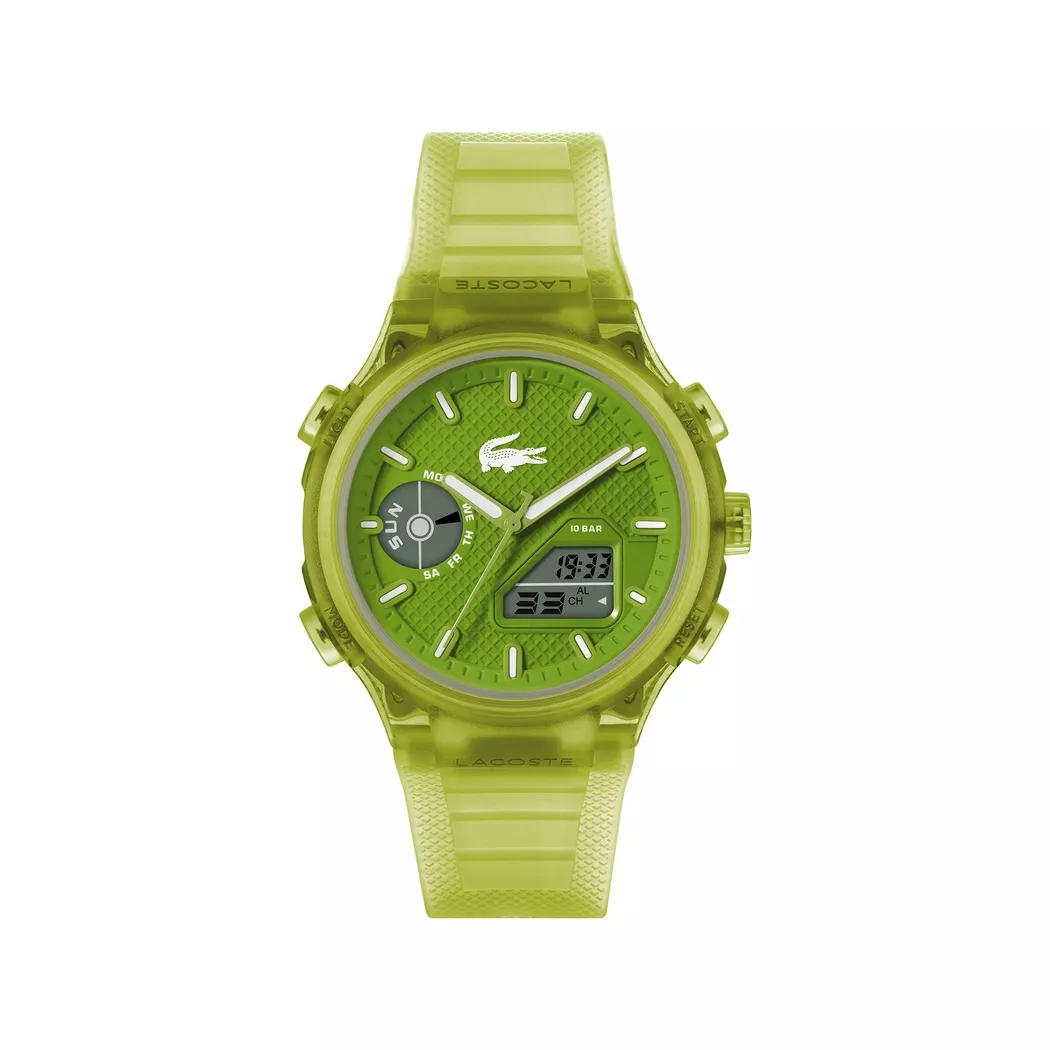 Chronograph LACOSTE "LC33", transparent (hellgrün (transparent)), Armbanduhren, Herren, Chronograph, Armbanduhr, Quarzuhr, Herren, analog, digital, Stoppfunktion 2