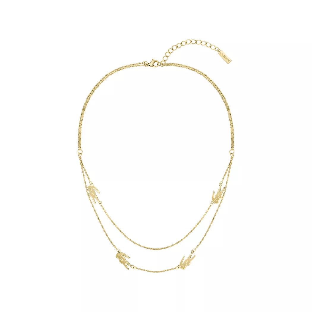 Lacoste - Halskette, Crocodile, 46cm, Gold