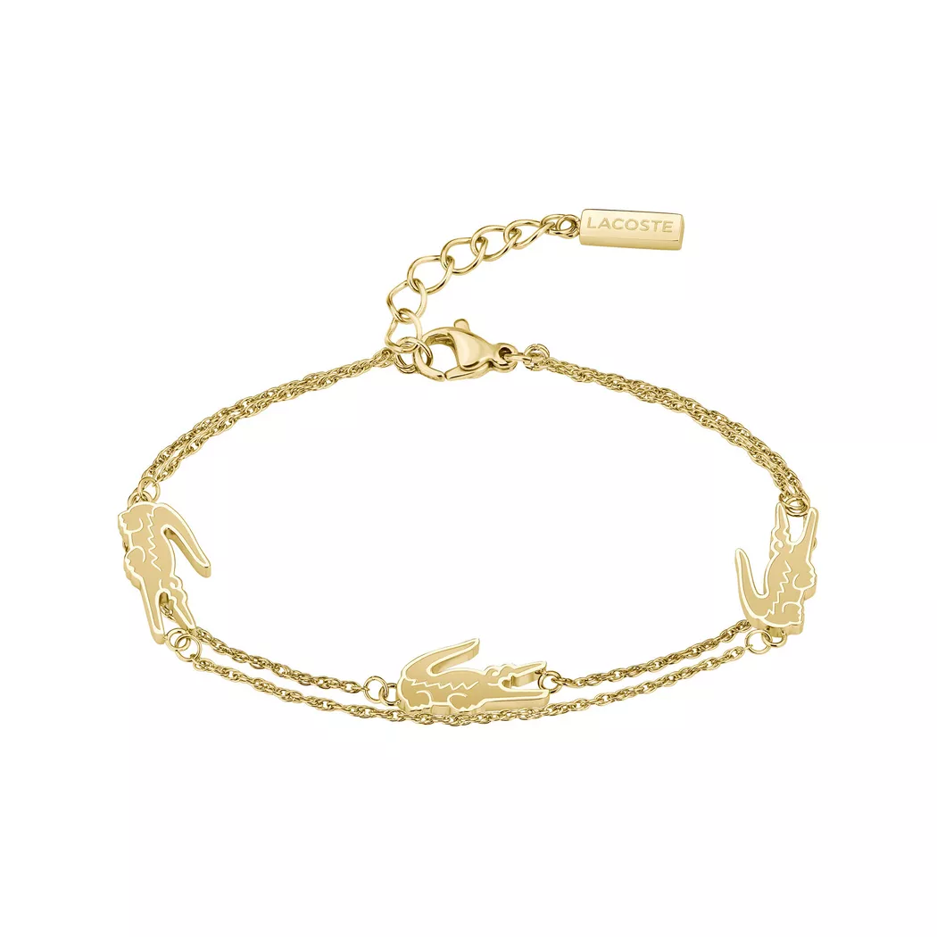 Lacoste - Armband, Crocodile, 19cm, Gold