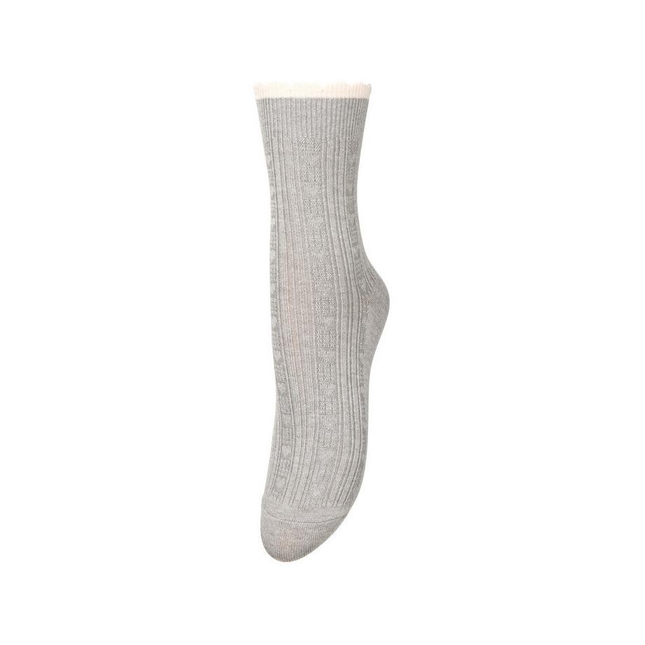 BECKSÖNDERGAARD Chaussettes classiques motif coeur maille côtelée  