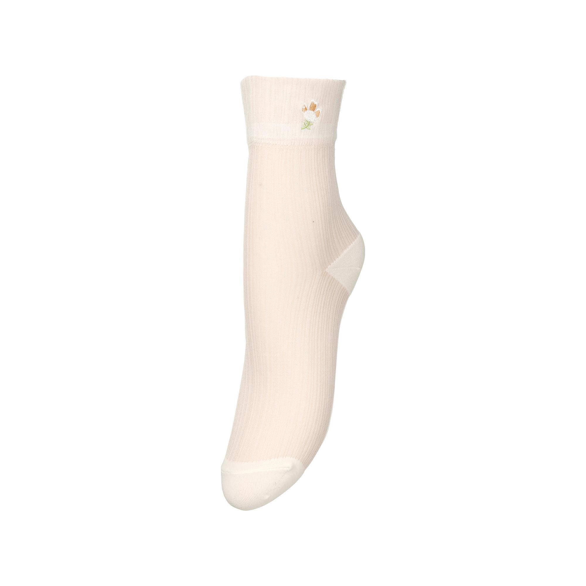 BECKSÖNDERGAARD Chaussettes transparentes avec fleur brodée  