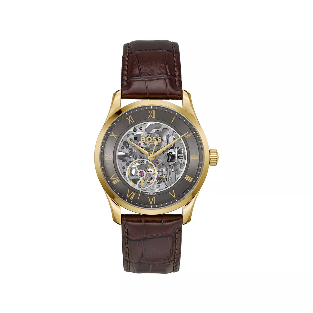 Boss - Automatikuhr, Principle Skeleton, 41mm, Braun