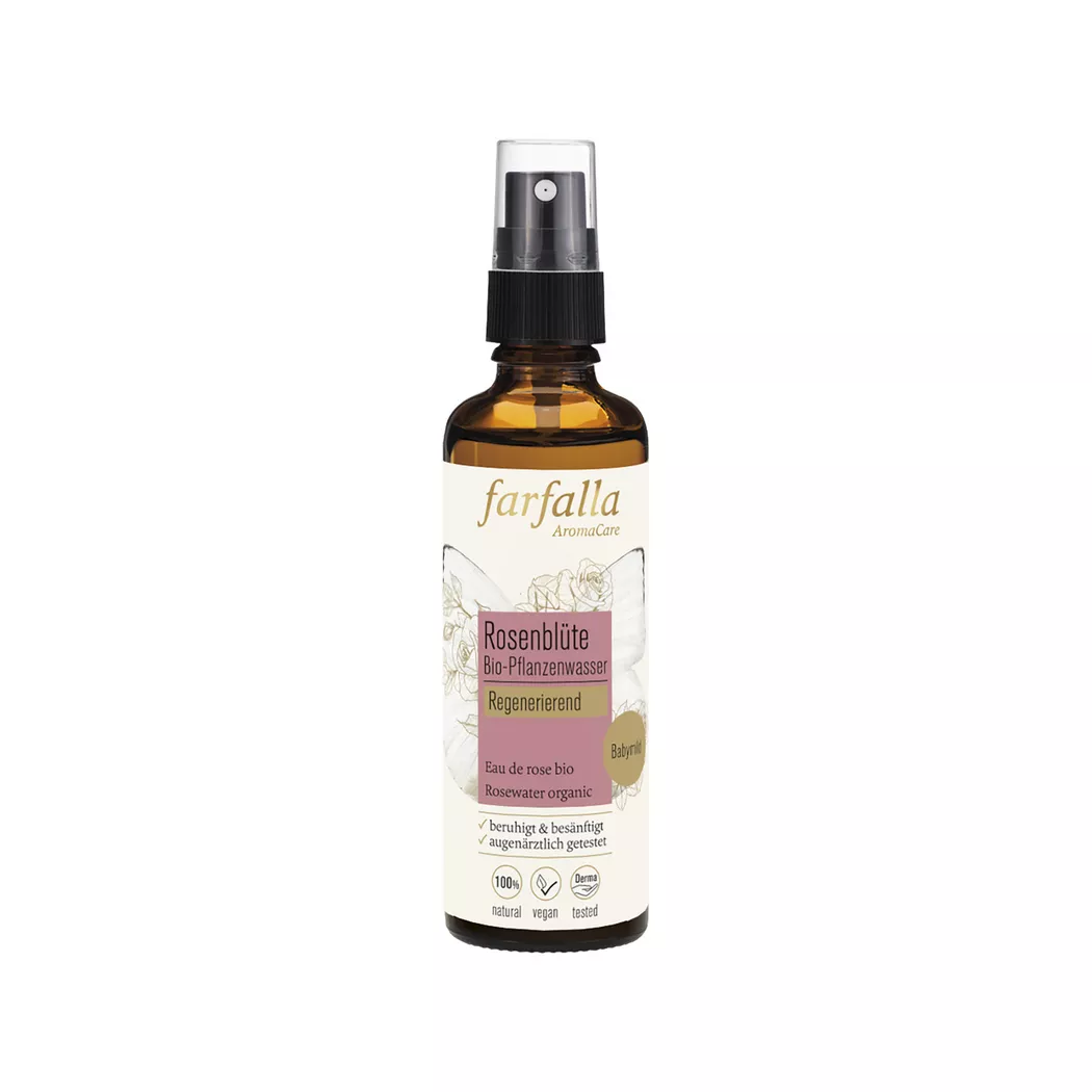 farfalla - Rosenblüte Bio-Pflanzenwasser, 75 ml