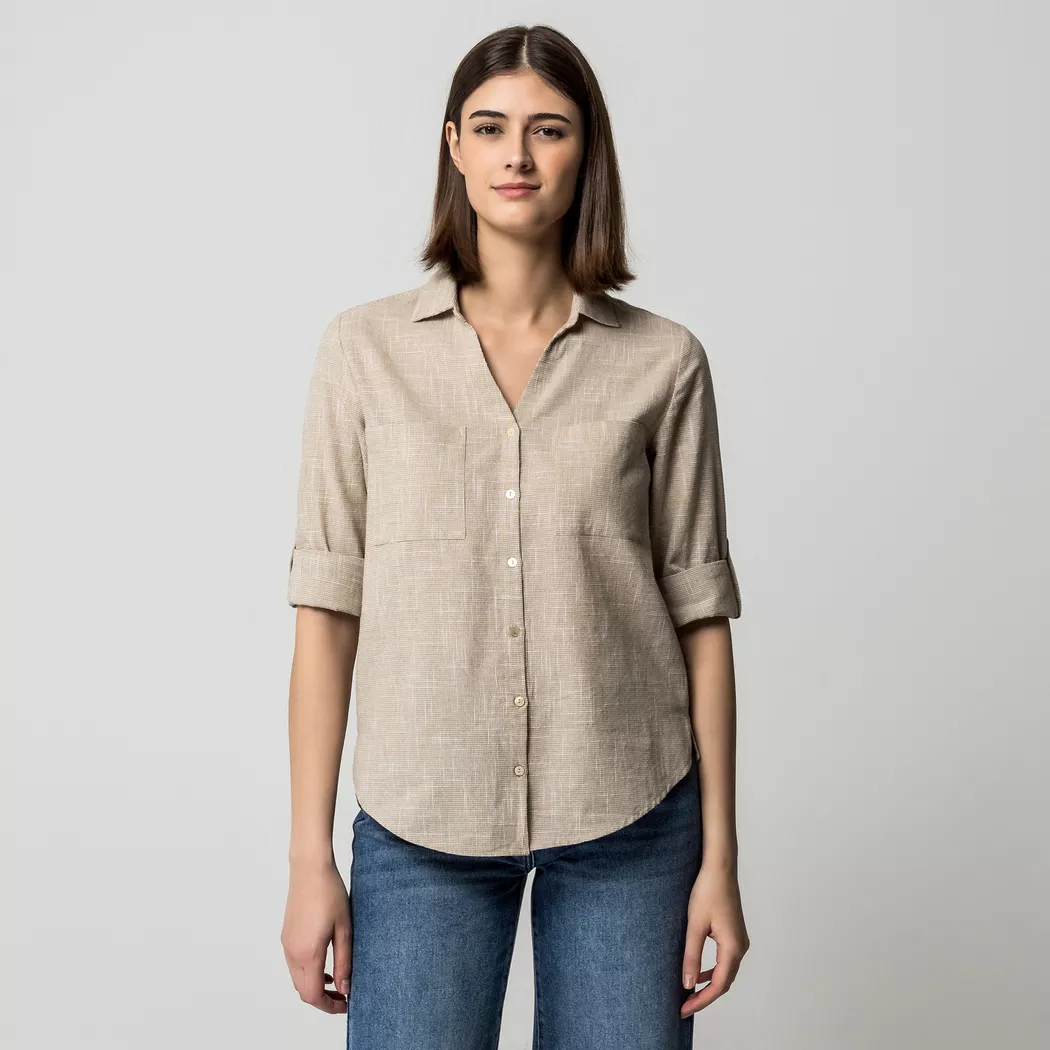Manor Woman - Bluse, für Damen, Camel, Größe 36