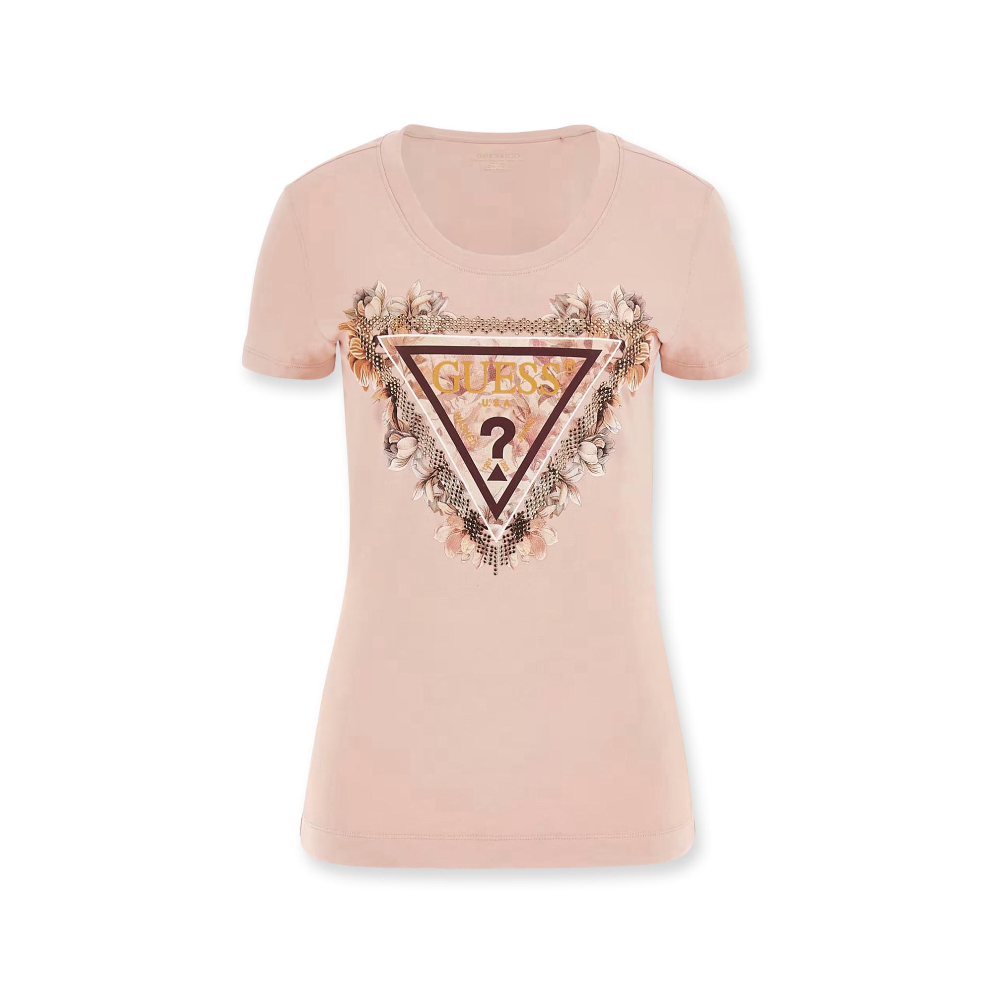 GUESS T-Shirt Blumen-Logo-Print  