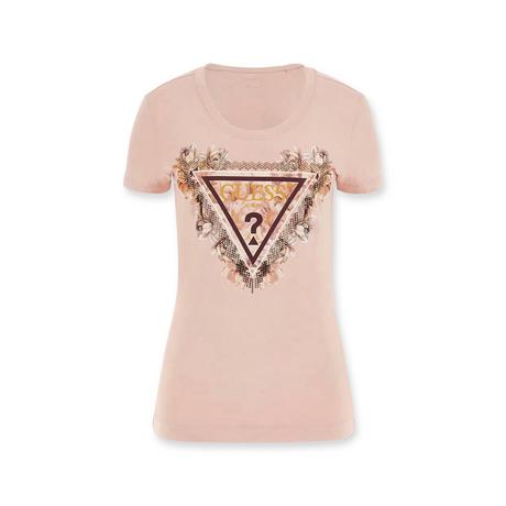 GUESS T-Shirt Blumen-Logo-Print  