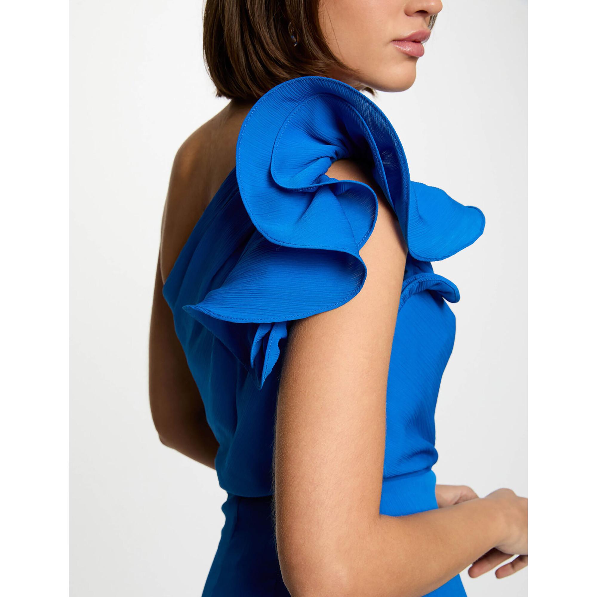 MORGAN Vestito Mini Monospalla con Volant  