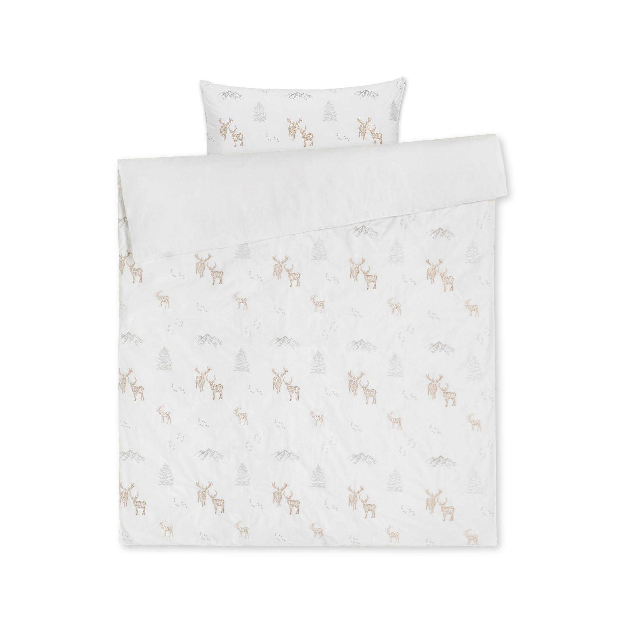 Manor Cervolina Taie d'oreiller motifs d'hiver brodés  