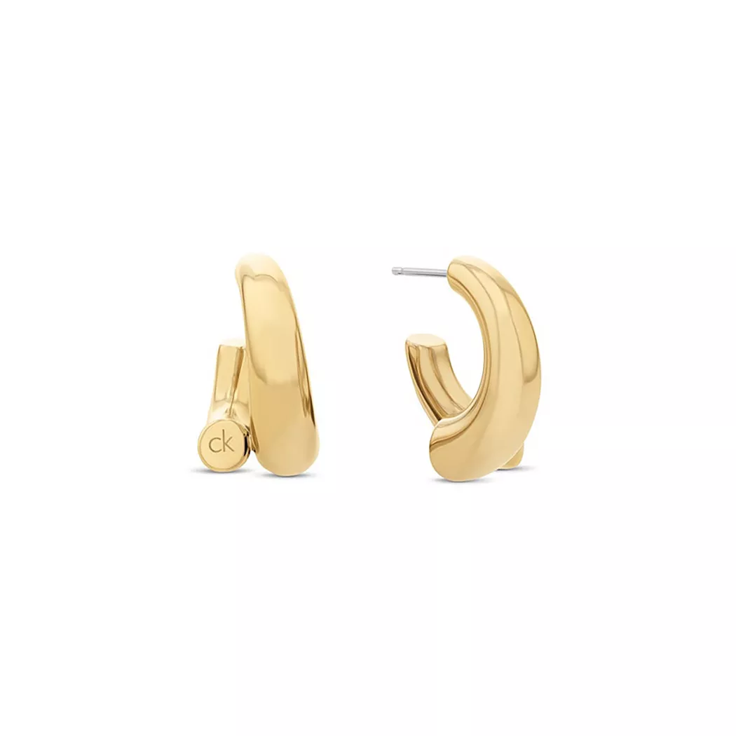 Calvin Klein - Ohrringe, Ck Spiral, 17mm, Goldfarben