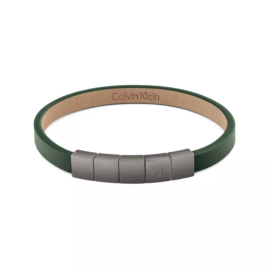 Calvin Klein - Armband, Minimalistic Squares, 19.5CM, Grün