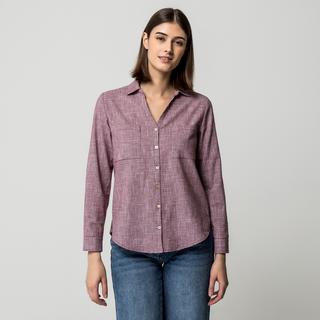 Manor Woman Chemisier col V et poches poitrine  