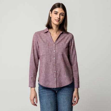 Manor Woman Chemisier col V et poches poitrine  