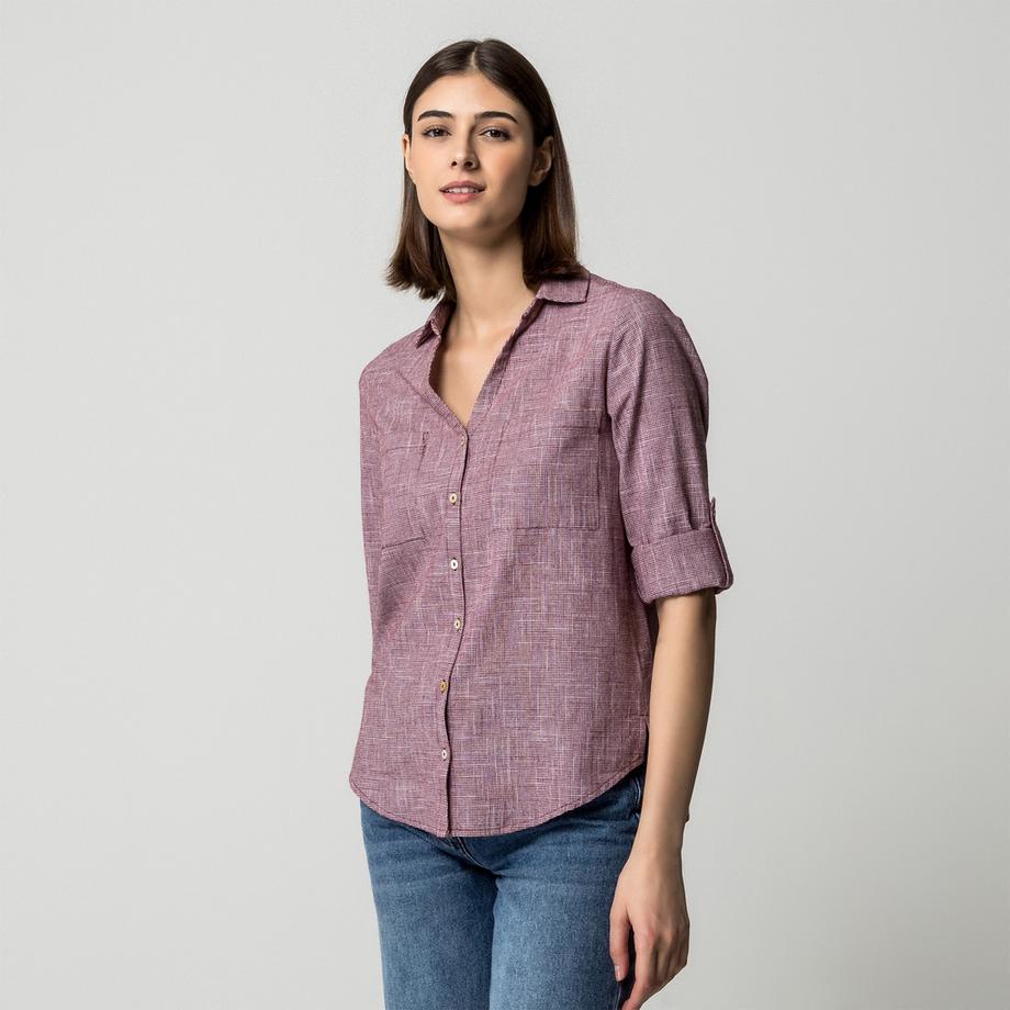 Manor Woman Bluse mit V-Ausschnitt  