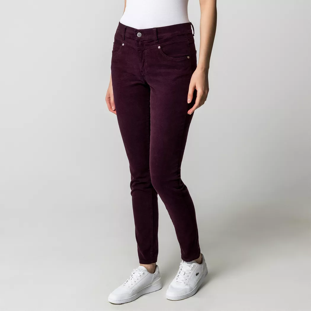 Anna Montana - Cordhose, Slim Fit, für Damen, Bordeaux, Größe 38