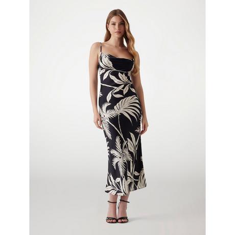 GUESS Ärmelloses Midikleid Tropischer Print  