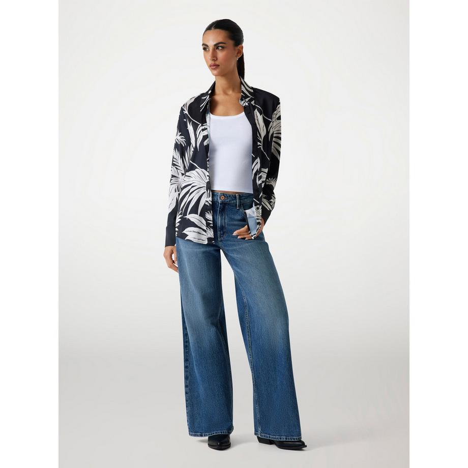 GUESS Foulard Muster Langarm Bluse  