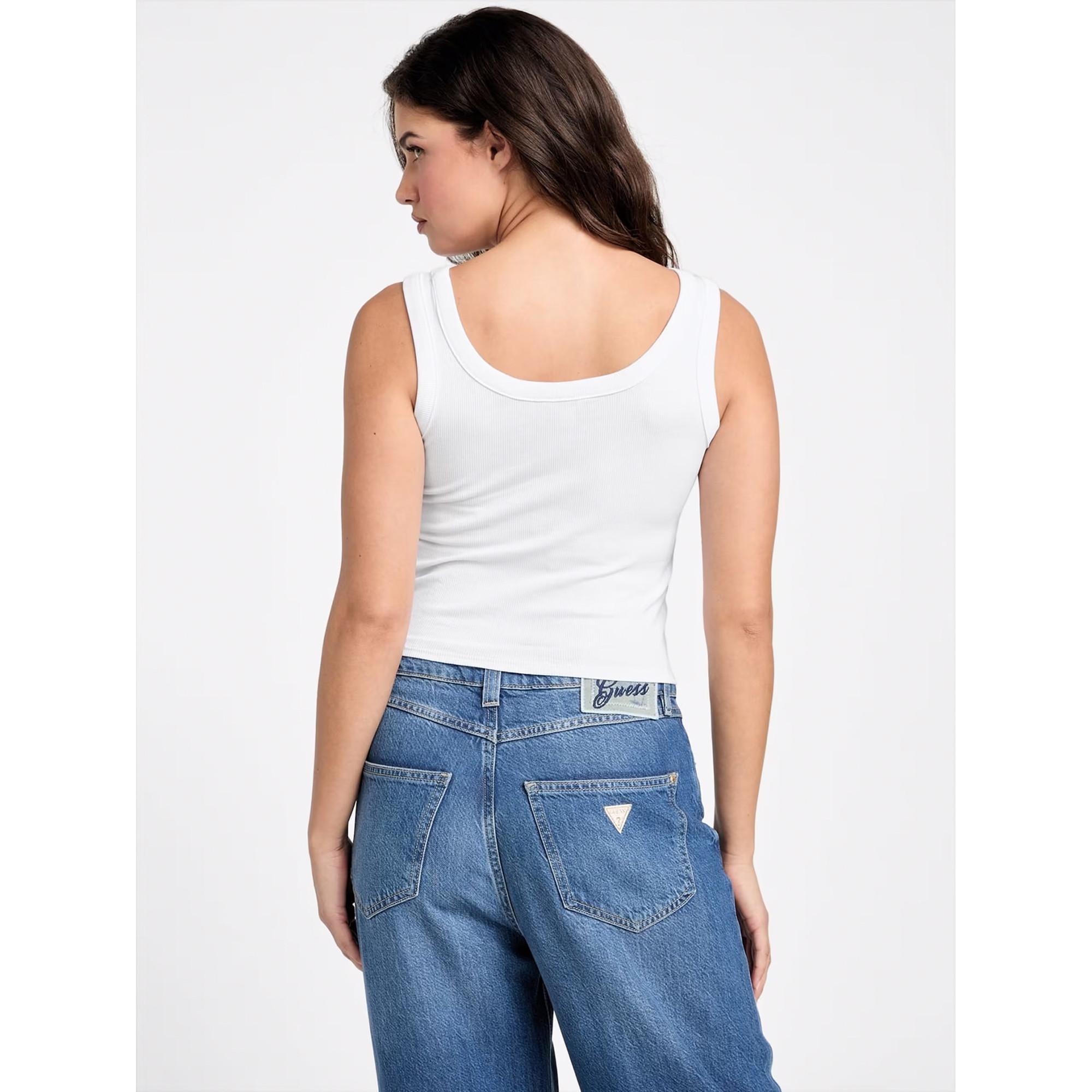 GUESS Geripptes ärmelloses Top  