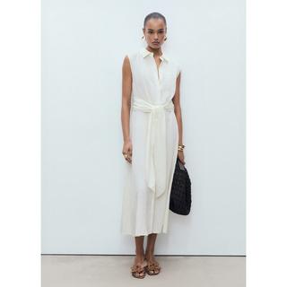 MANGO Sero Abito Chemisier Senza Maniche con Cintura  