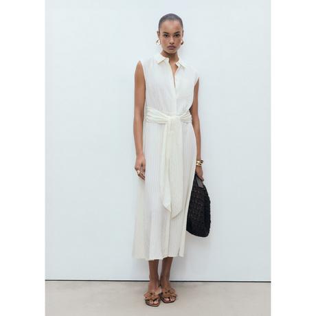 MANGO Sero Abito Chemisier Senza Maniche con Cintura  