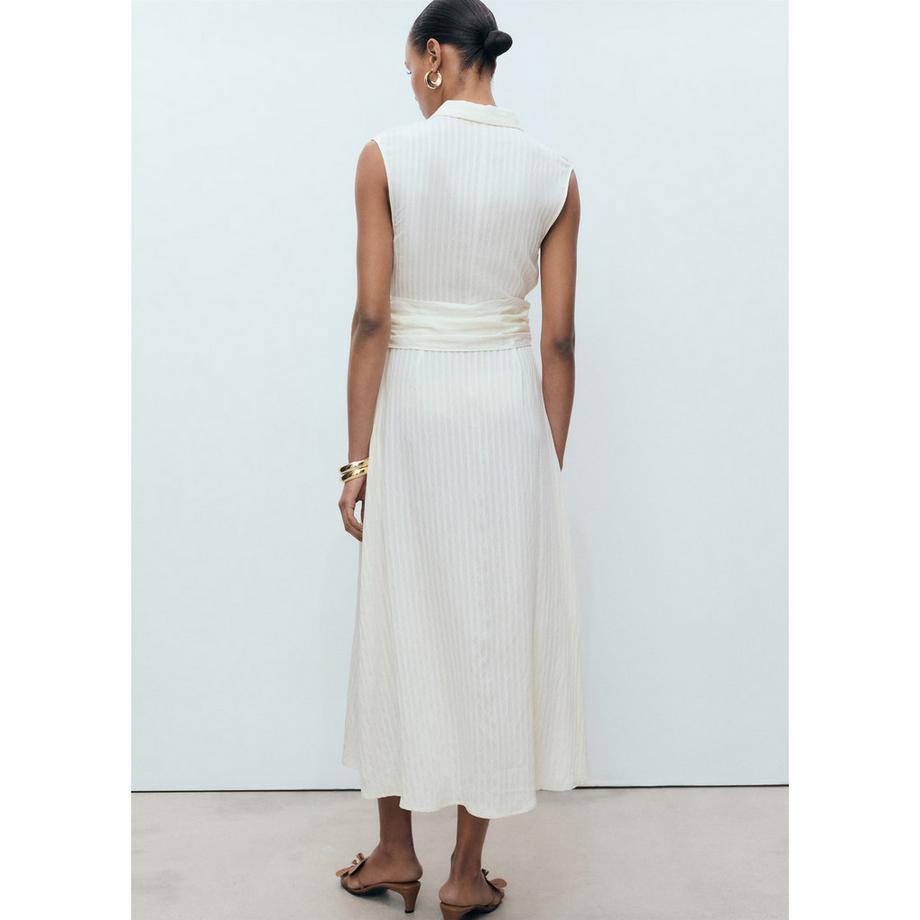 MANGO Sero Ärmelloses Hemdkleid mit Gürtel  