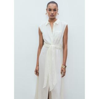 MANGO Sero Abito Chemisier Senza Maniche con Cintura  