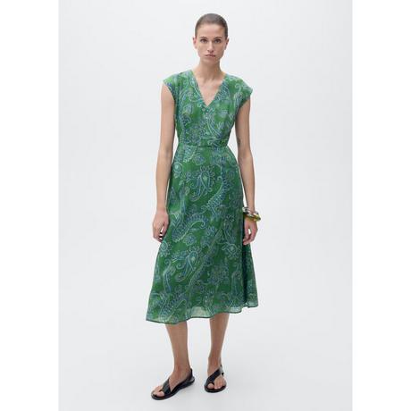 MANGO Mamba Abito Midi Scollo a V Stampa Paisley  