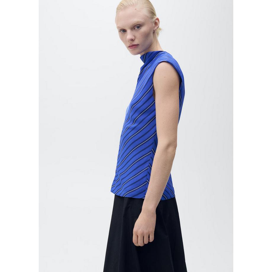 MANGO NOELI Gestreifte Taillierte Bluse  