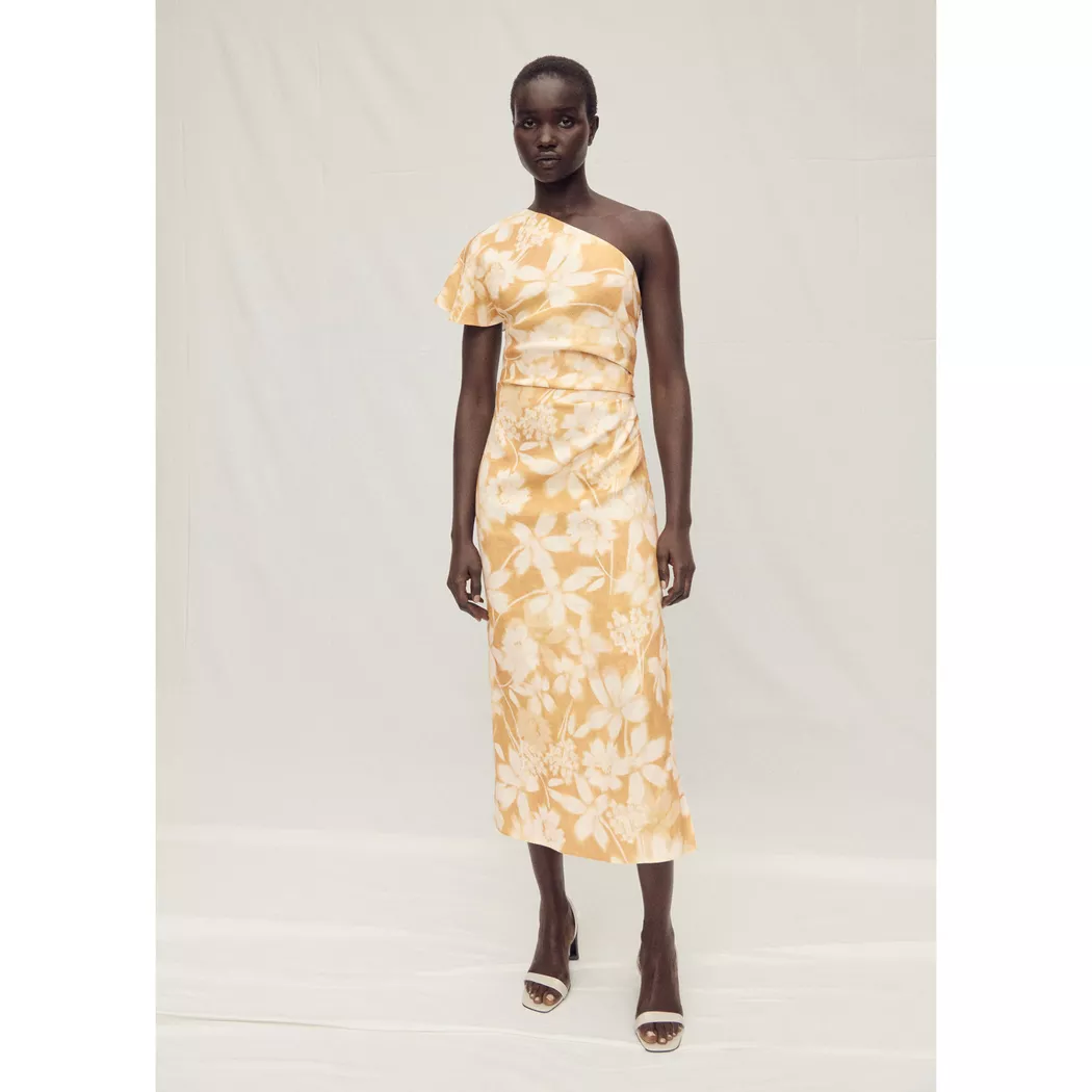 Mango - Kleid, für Damen, Senfgelb, Größe M