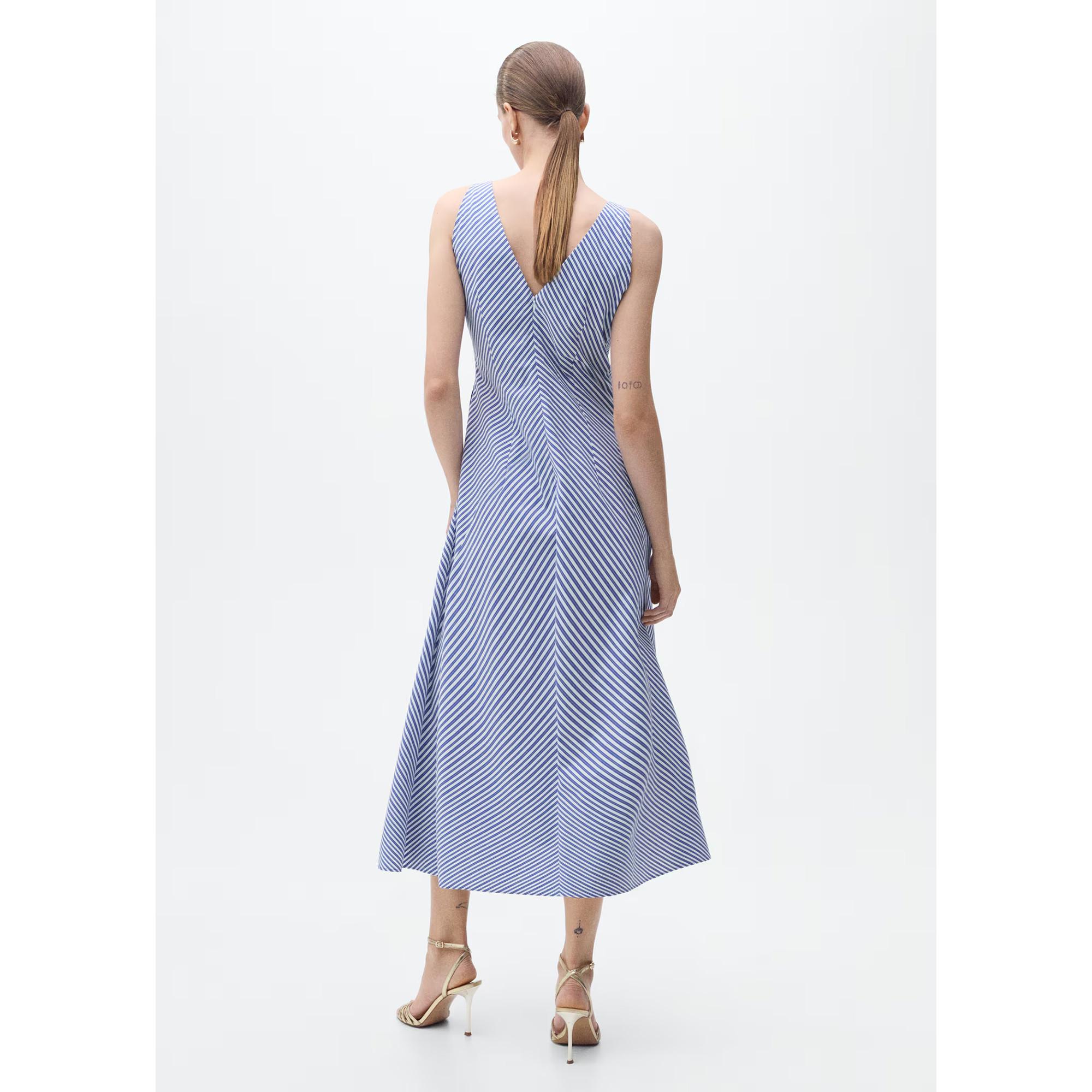 MANGO PRIMA Robe Midi Rayée  