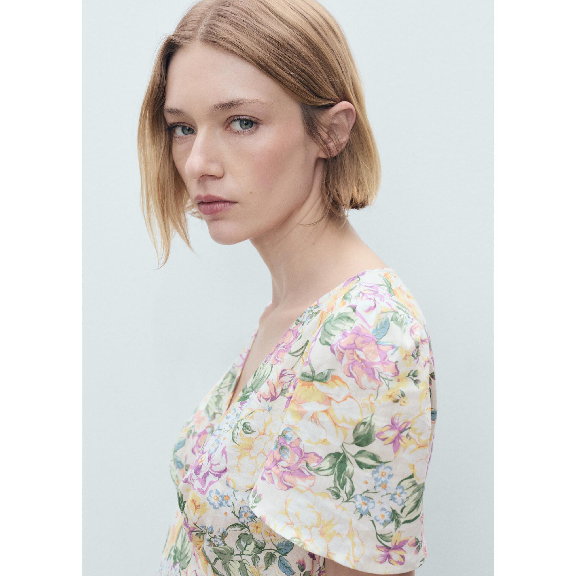 MANGO RED Robe Midi Imprimé Floral  