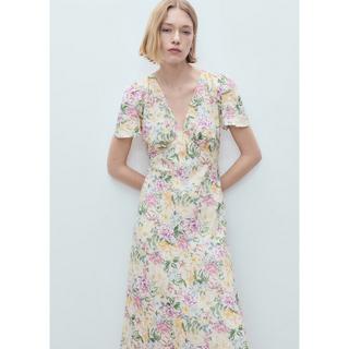 MANGO RED Robe Midi Imprimé Floral  