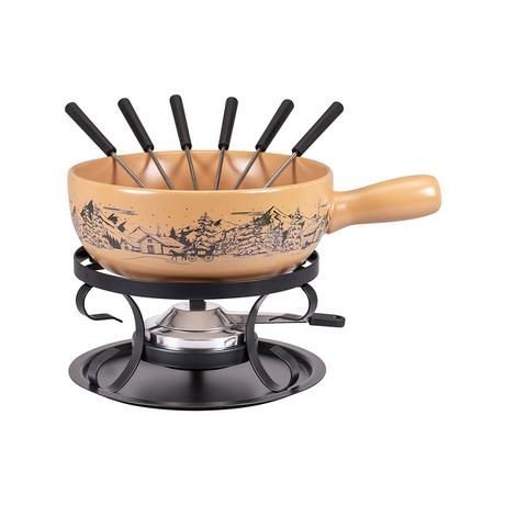 Kadastar Set per fondue formaggio Villaggio invernale 