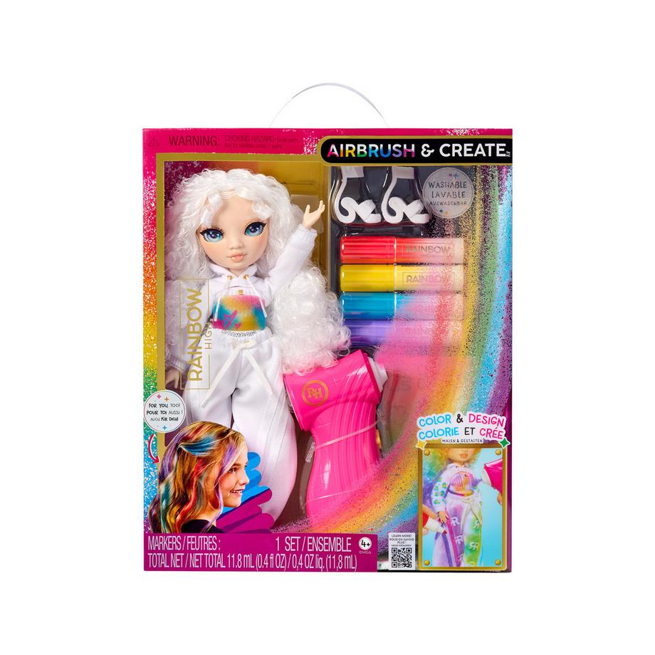 MGA  Rainbow High Air Brush & Create Fashion Dolls – Green Eyes 