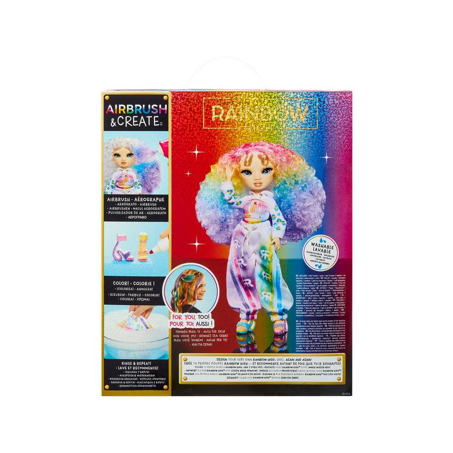MGA  Rainbow High Air Brush & Create Fashion Dolls – Green Eyes 
