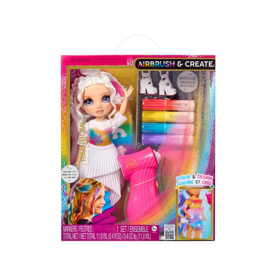 MGA  Rainbow High Air Brush & Create Fashion Dolls – Purple Eyes 