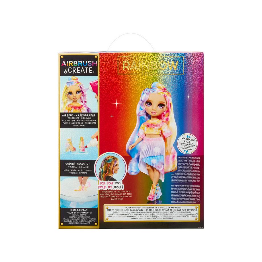 MGA  Rainbow High Air Brush & Create Fashion Dolls – Purple Eyes 