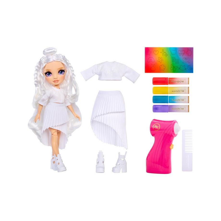 MGA  Rainbow High Air Brush & Create Fashion Dolls – Purple Eyes 