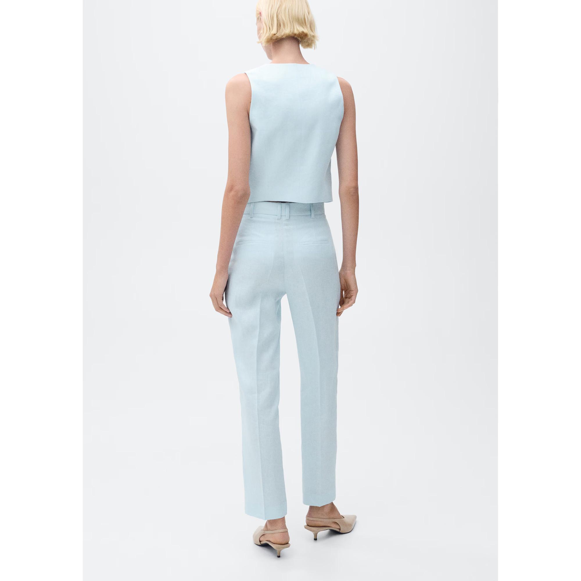 MANGO BORELI Taille Haute Coupe Droite Pantalon de Costume  