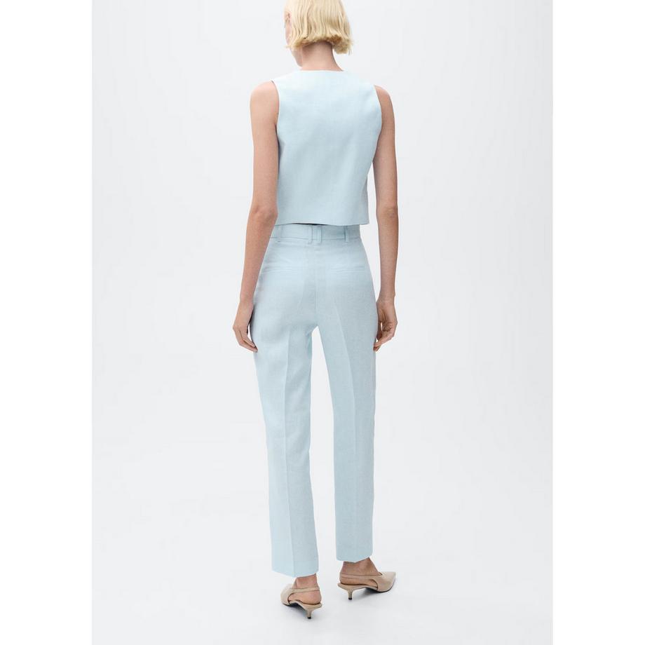 MANGO BORELI Vita Alta Vestibilità Dritta Pantaloni da Abito  