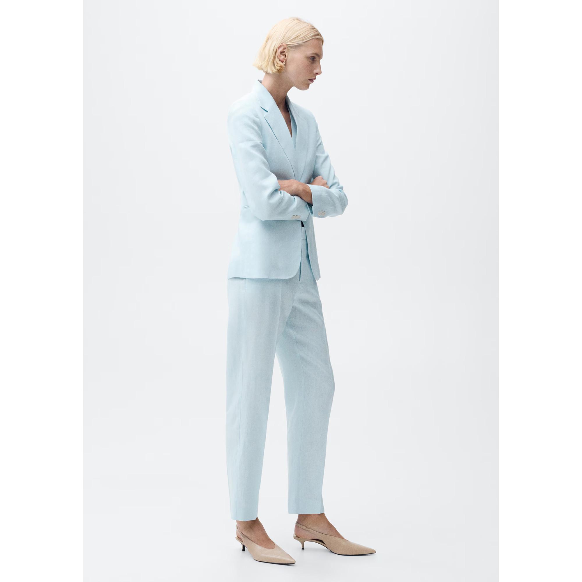 MANGO BORELI Taille Haute Coupe Droite Pantalon de Costume  