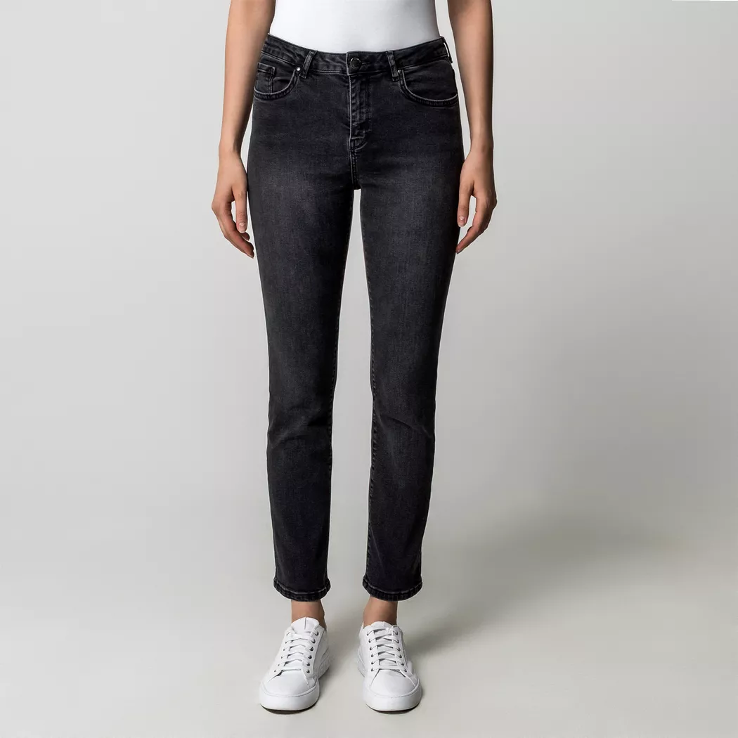 Manor Woman - Jeans, High Waist, für Damen, Grau, Größe W46/L30